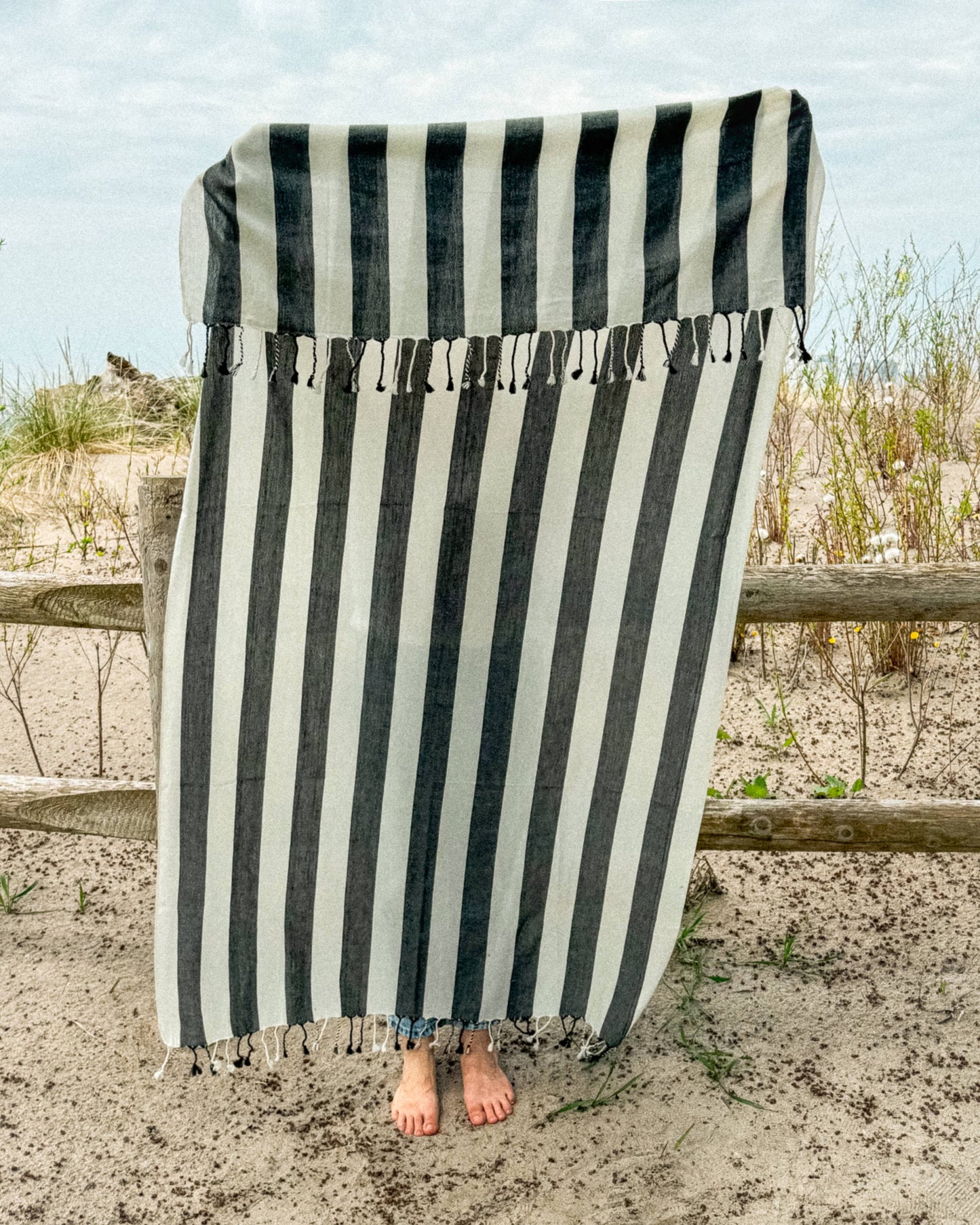 Orange Striped Beach Towel