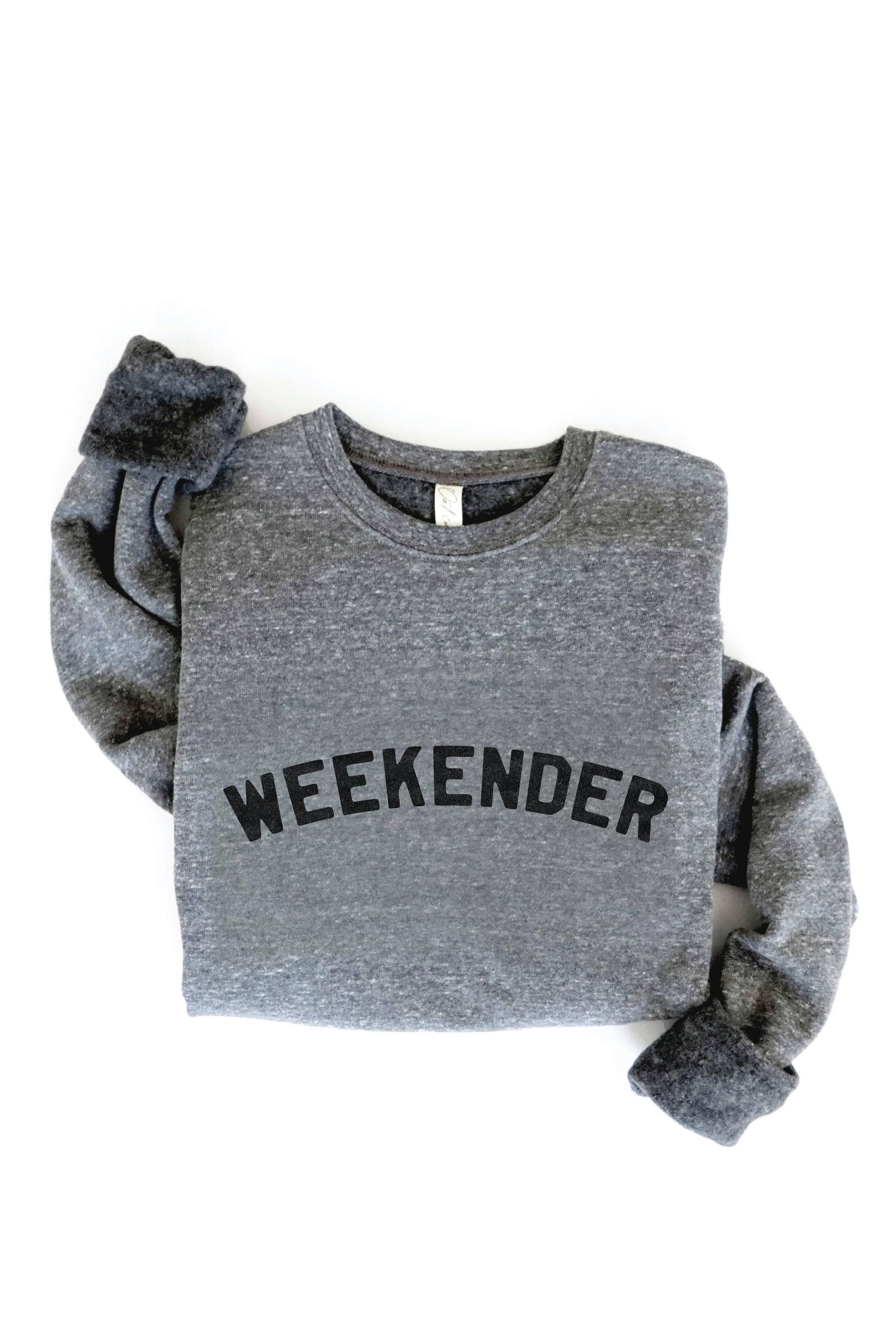 WEEKENDER Graphic Sweatshirt: HEATHER DUST