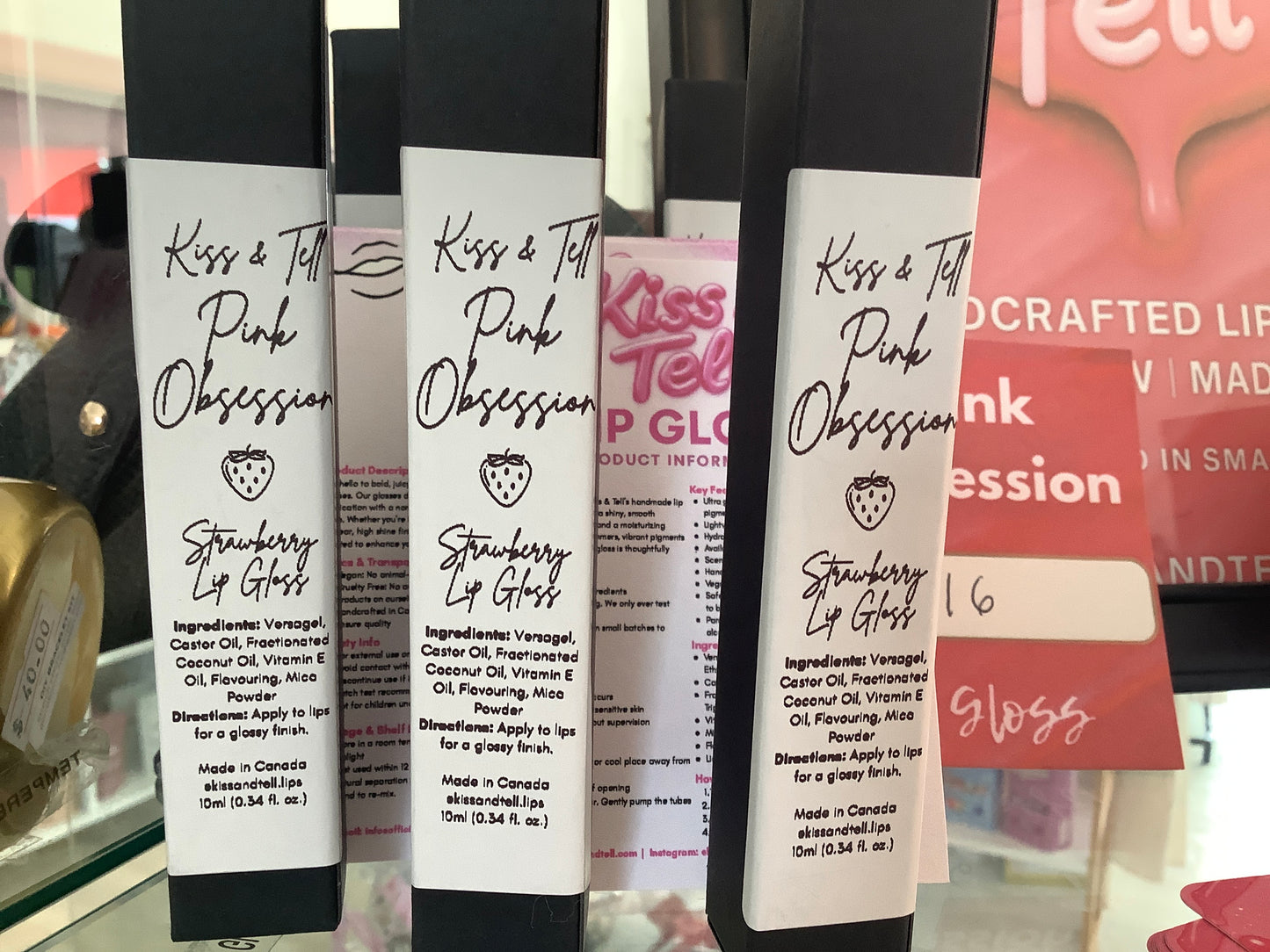 Kiss & Tell handcrafted lip gloss