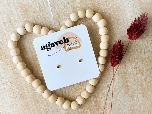 Little heart stud earrings wood beads red floral pop the county emporium avaveh 