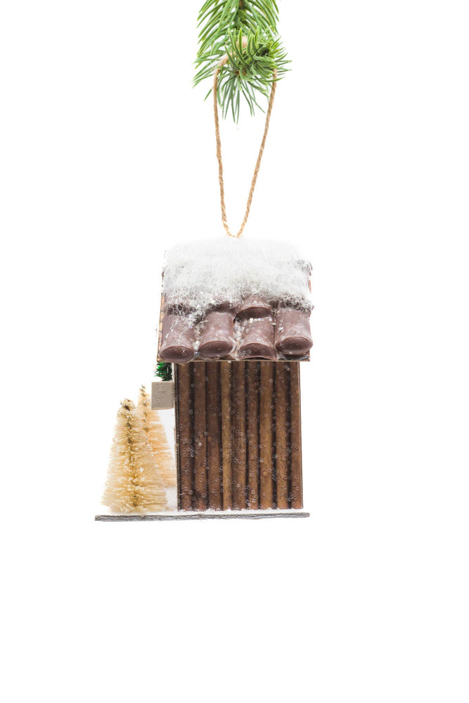 
                
                    Load image into Gallery viewer, Ornament - Brown Hanging LED Barnhouse
                
            