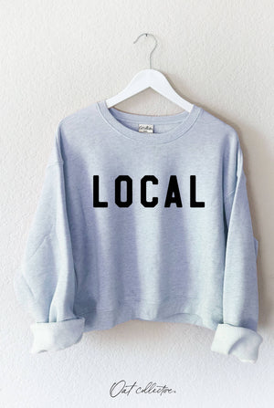 LOCAL Mid Graphic Sweatshirt: WHITE HEATHER