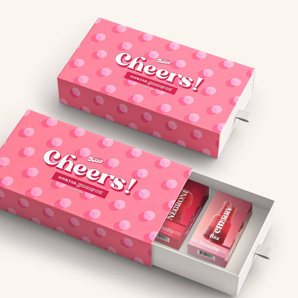 Cheers! Cocktail Flavored Gummy Gift Box, Alcohol-Free