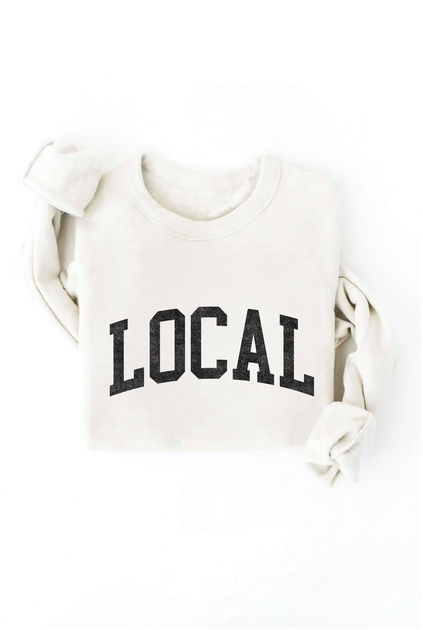 LOCAL graphic sweatshirt: VINTAGE WHITE