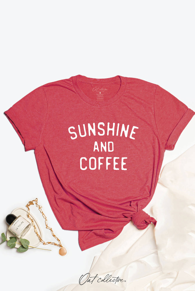 SUNSHINE AND COFFEE Graphic T-Shirt : VINTAGE WHITE / S