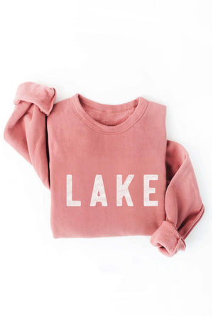 LAKE Graphic Sweatshirt: BLACK