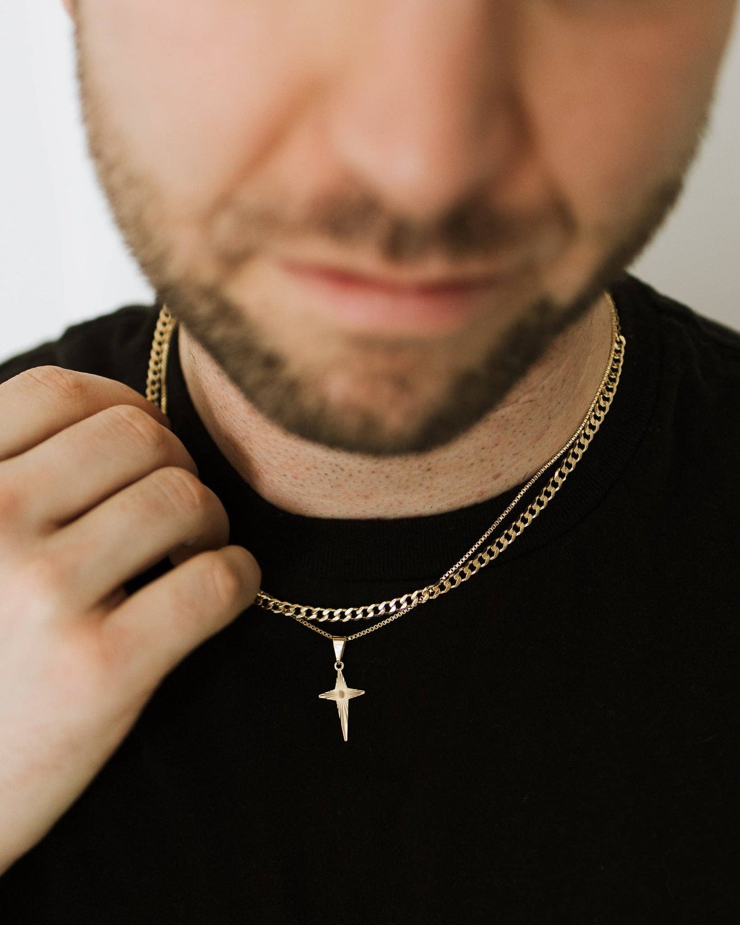 Mens Trinity Cross Necklace