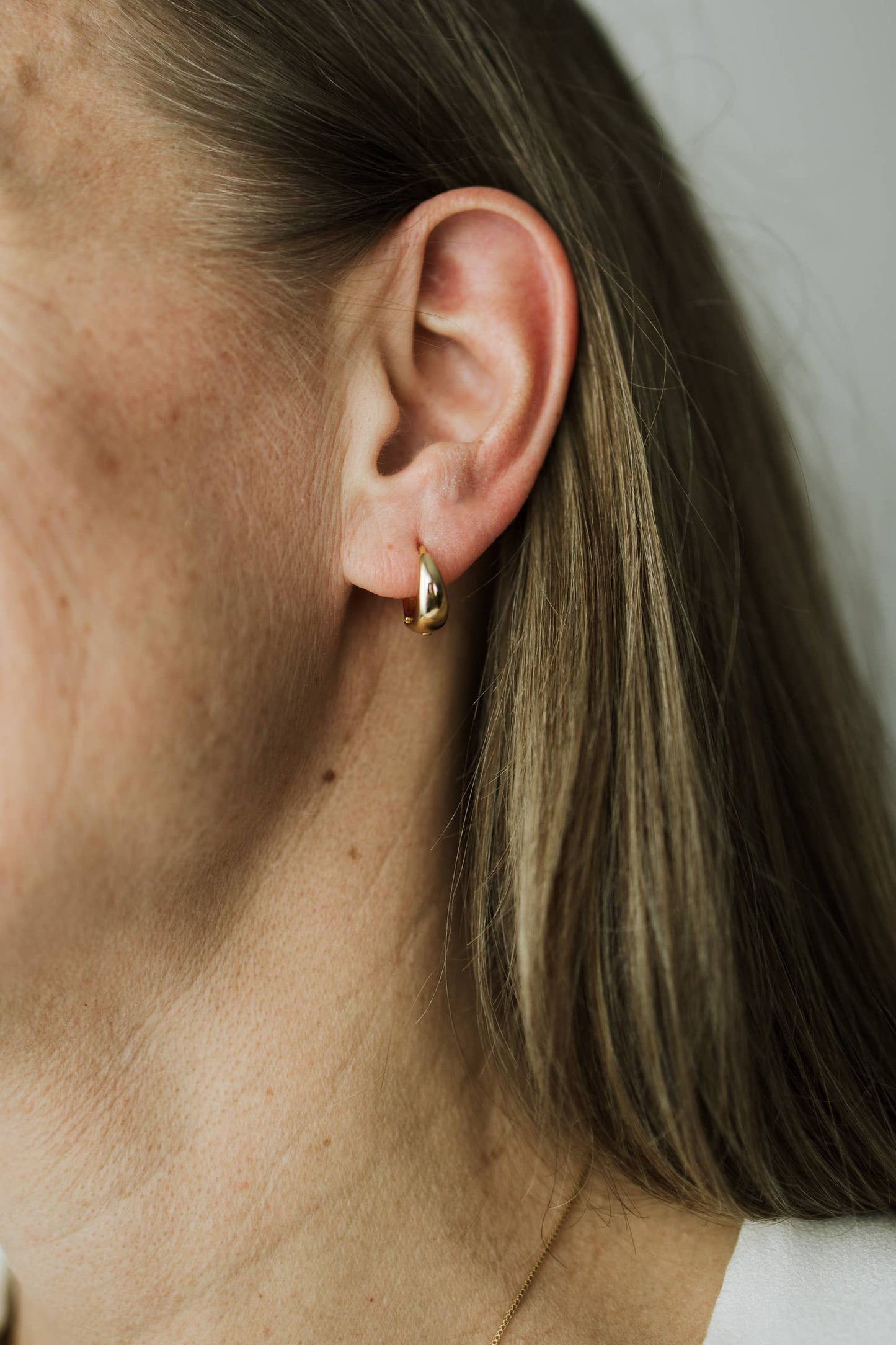 Teardrop Huggie Hoop Earrings