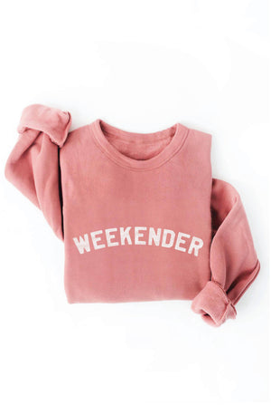 WEEKENDER Graphic Sweatshirt: ROSE
