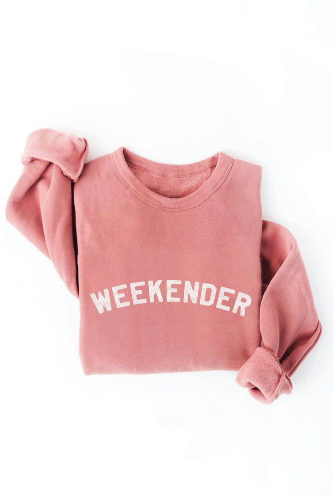 WEEKENDER Graphic Sweatshirt: HEATHER DUST