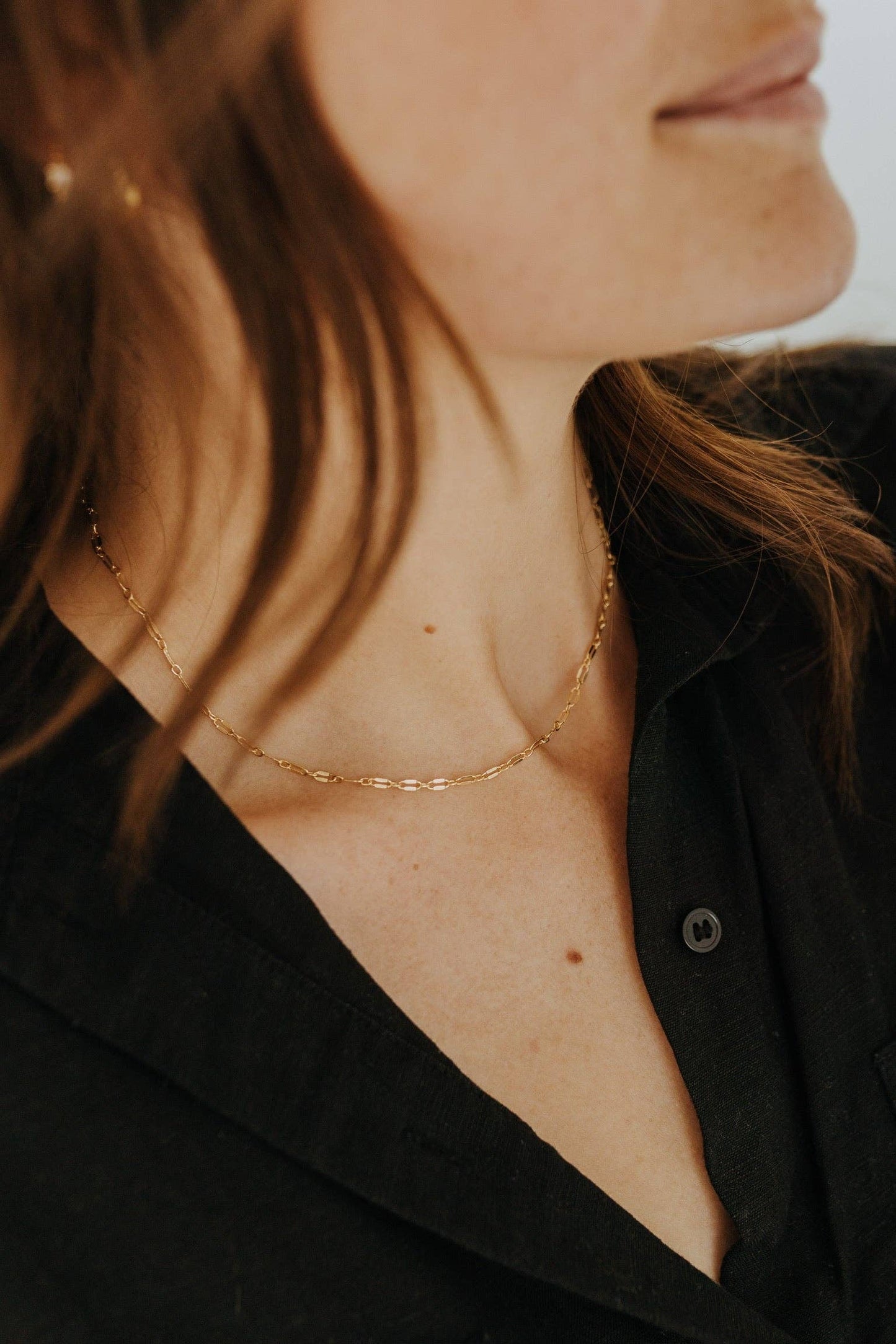 Honey Chain Necklace 18k Gold Filled 2.3mm