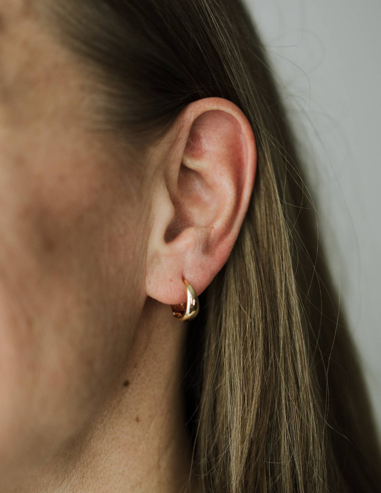 Teardrop Huggie Hoop Earrings