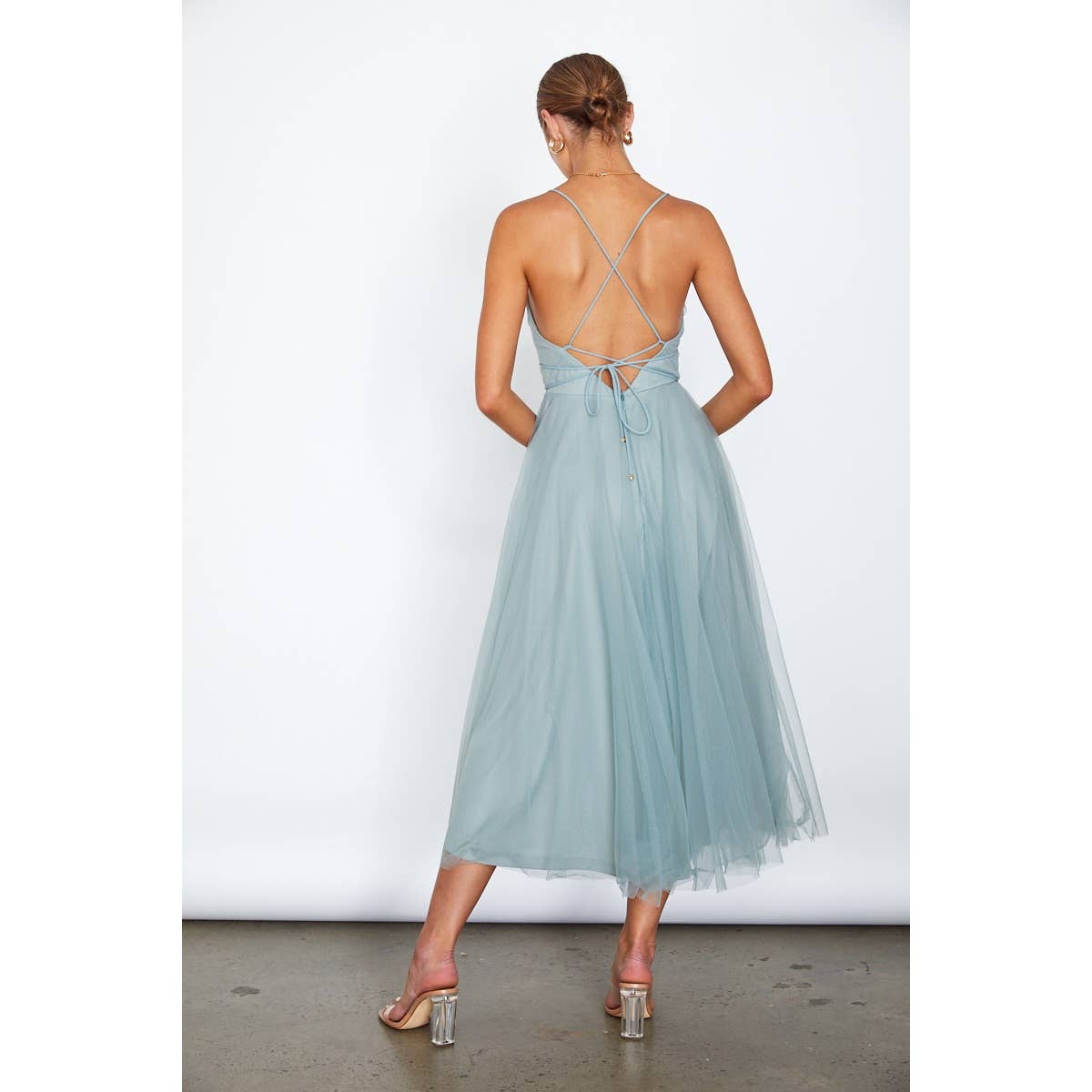 Sage Tulle Ballerina MIDI Dress