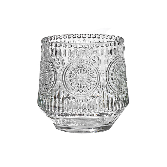 Round Glass Candle Holder Deco