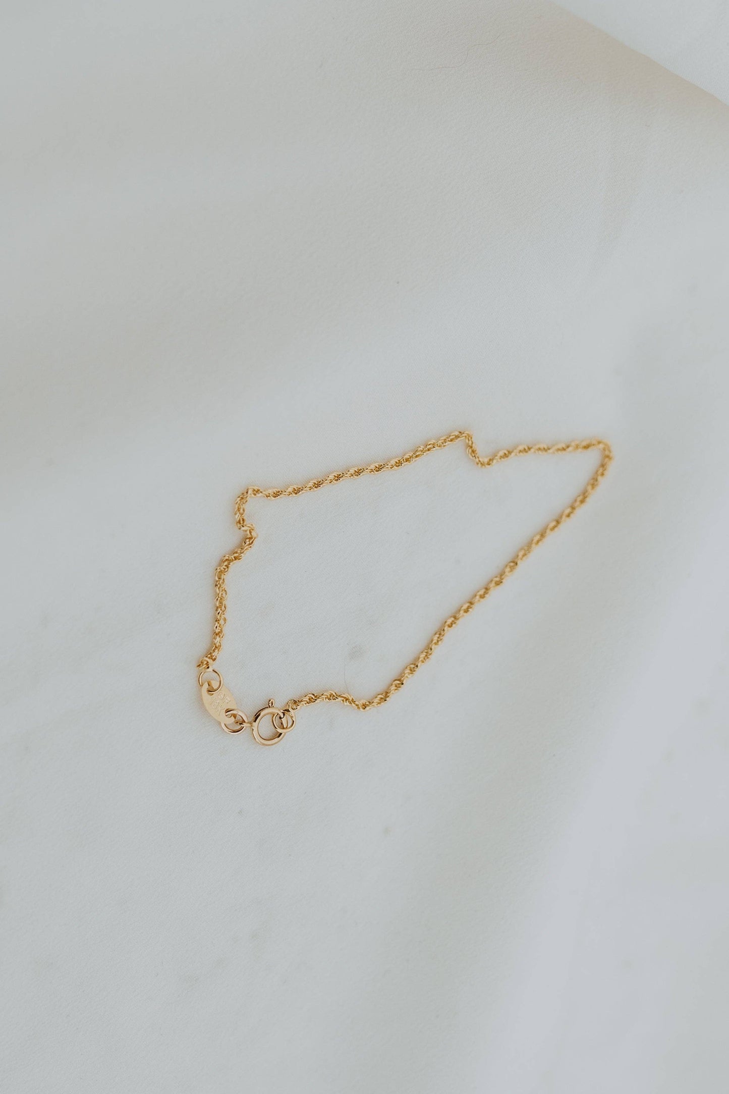 18k Fine Rope Chain Bracelet