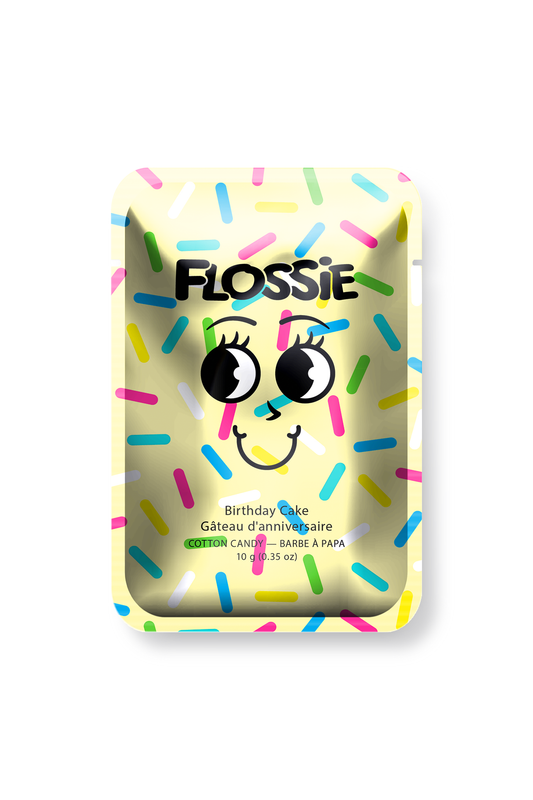 Flossie Birthday Cake Cotton Candy – Party Favour, Vegan, Made in Canada