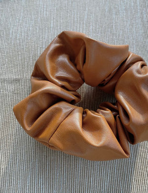 Faux Leather Scrunchie