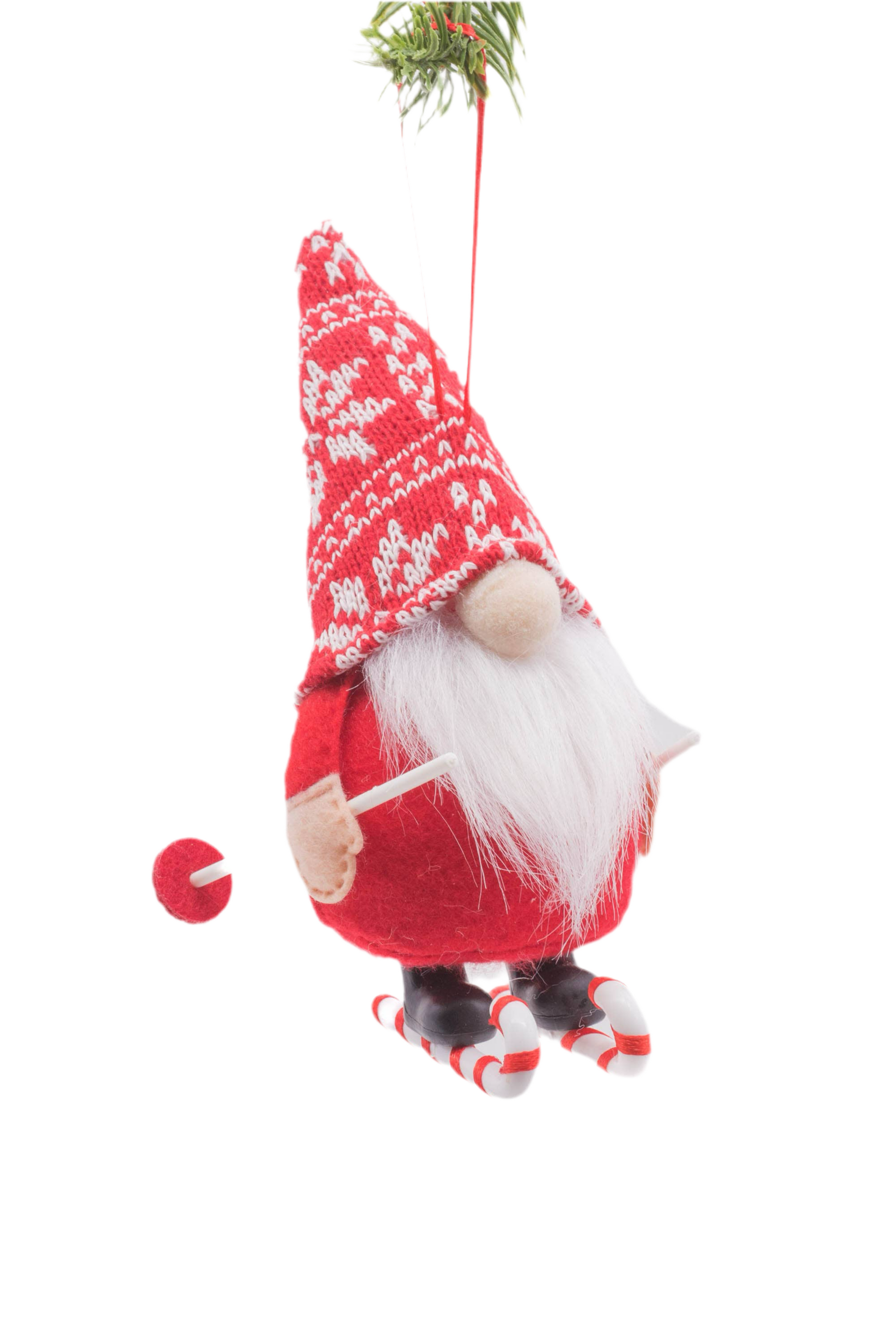 Gnome ornament skiing