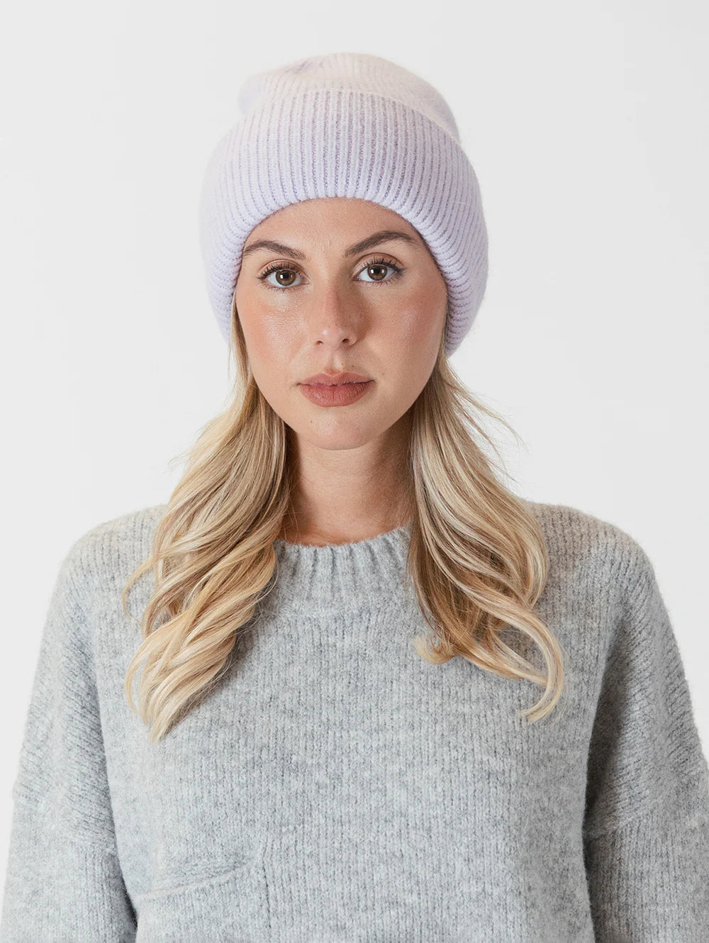 Lilac purple hat, soft winter toque , Lyla & Lux Canadian brand, ethical fair trade The County Emporium 