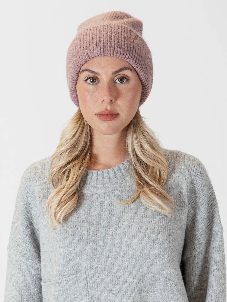 Lilac purple hat, soft winter toque , Lyla & Lux Canadian brand, ethical fair trade The County Emporium 