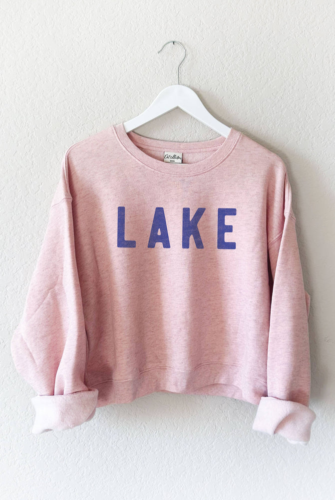 LAKE Mid Graphic Sweatshirt: WHITE HEATHER