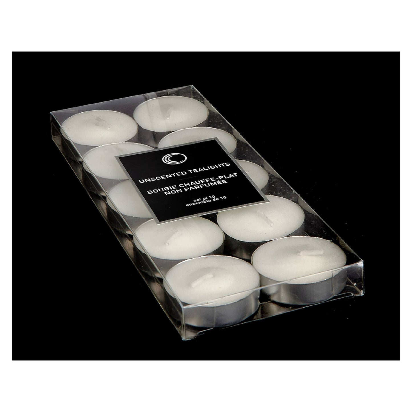 10 Pk Unscented Tealights White 24/Display