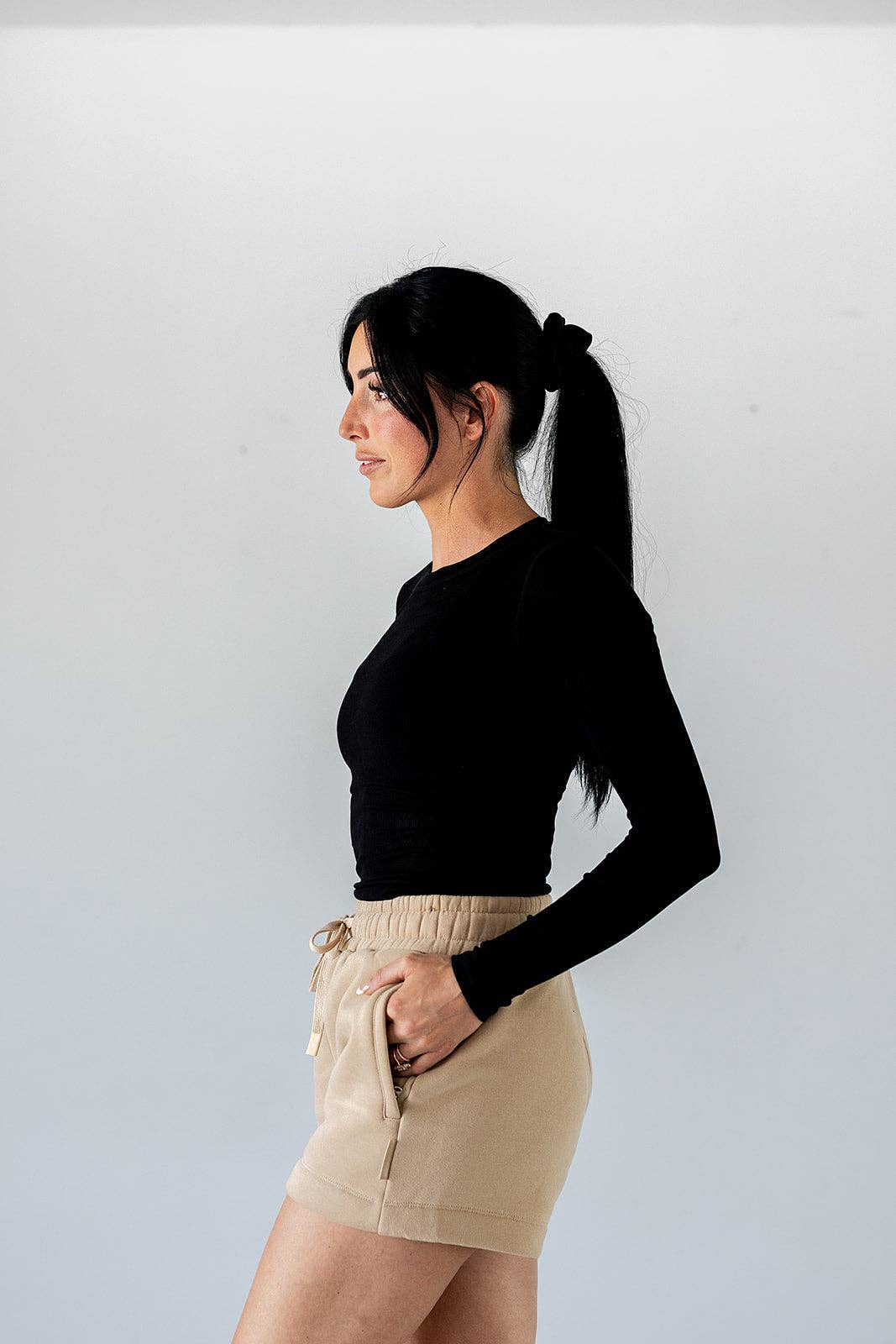 Essential Ribbed Long Sleeve — Black