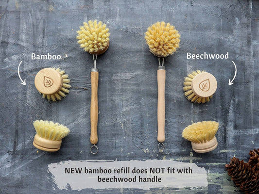 Sisal Dish Brush: Bamboo