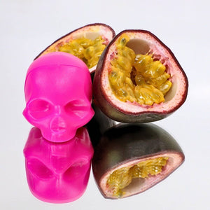 Pink Skull Lip Balm 100 % Natural Mint/Vanilla/Passion Fruit: Passion Fruit