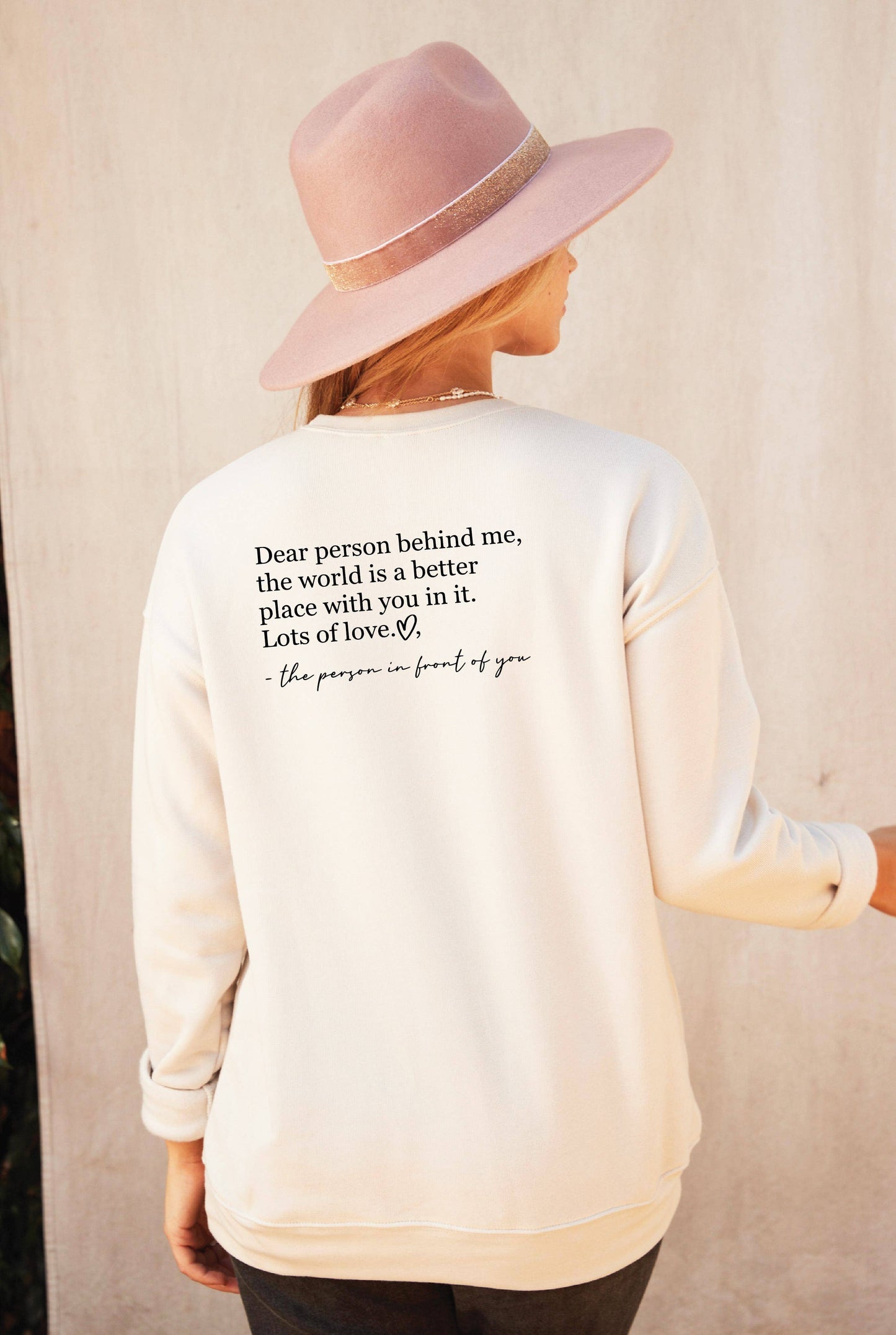 DEAR PERSON BEHIND ME Graphic Sweatshirt: BLACK Be Kind