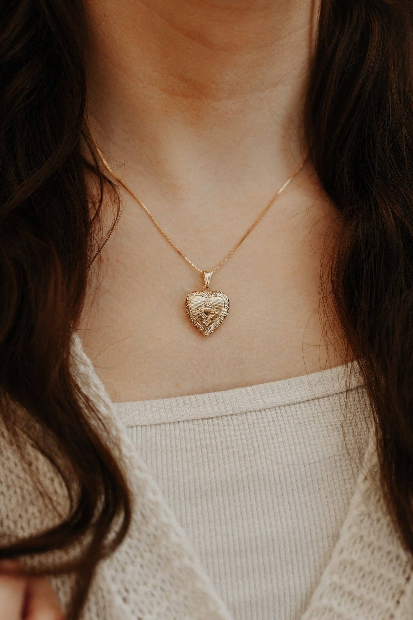 Vintage Heart Locket Necklace