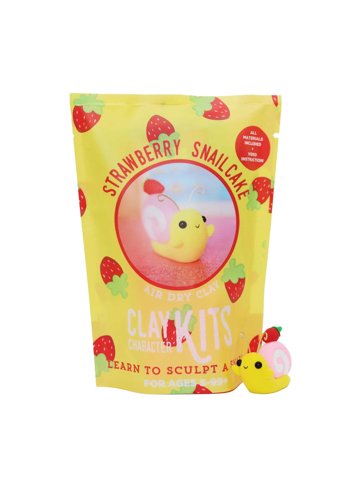 Strawberry Snailcake DIY Clay Kit | Arts & Craft Kit
