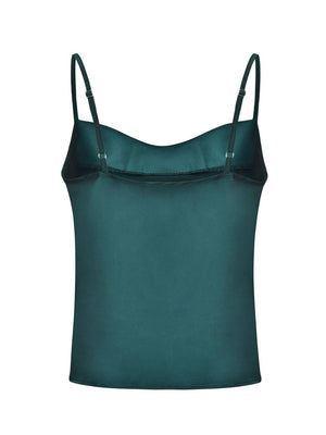 
                
                    Load image into Gallery viewer, Emerald Cowl Neck Cami Top
                
            