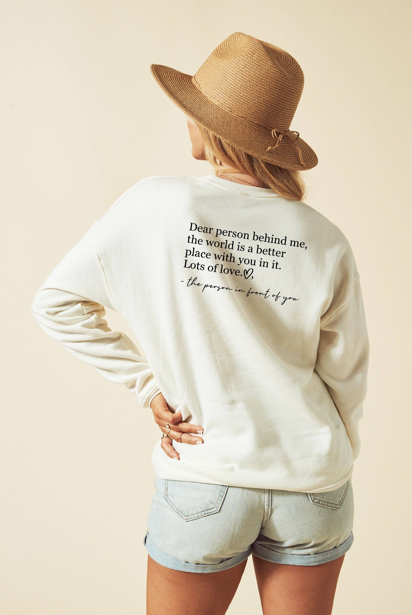 DEAR PERSON BEHIND ME Graphic Sweatshirt: BLACK Be Kind