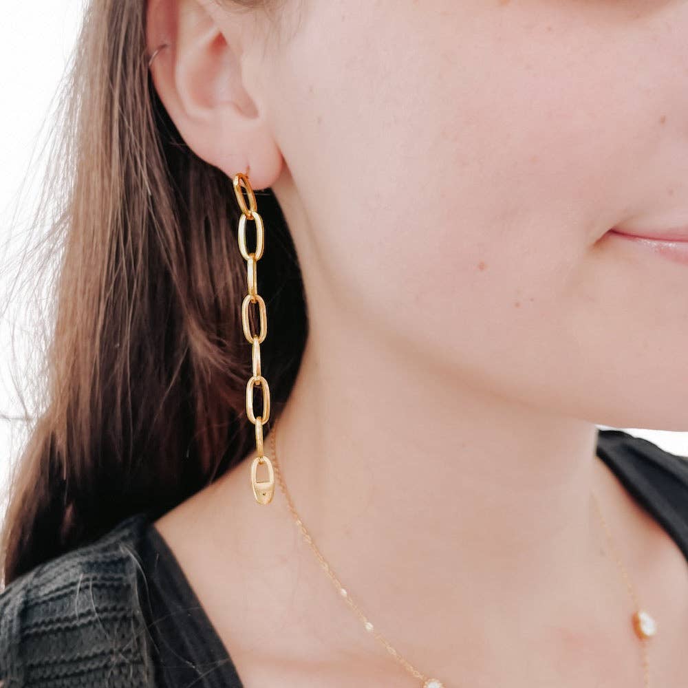 Two Looks in One Chain Link Earrings - WATERPROOF