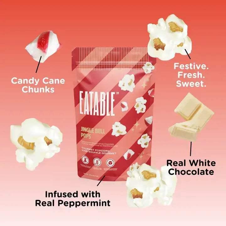Jingle Bell Pops ✨ White Chocolate Christmas Popcorn
