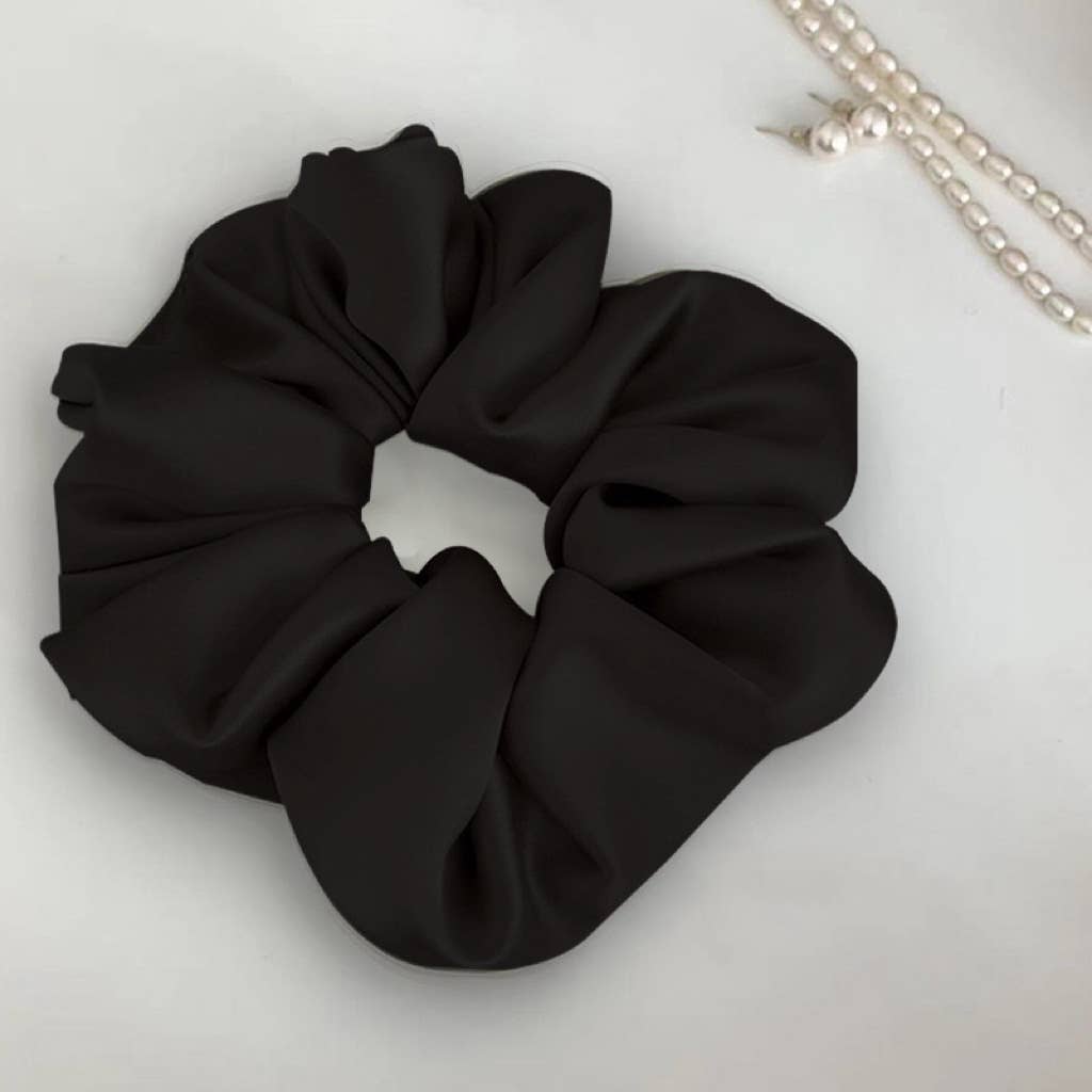 Oversized Satin Scrunchie - Soft Silk Hair Tie for Women