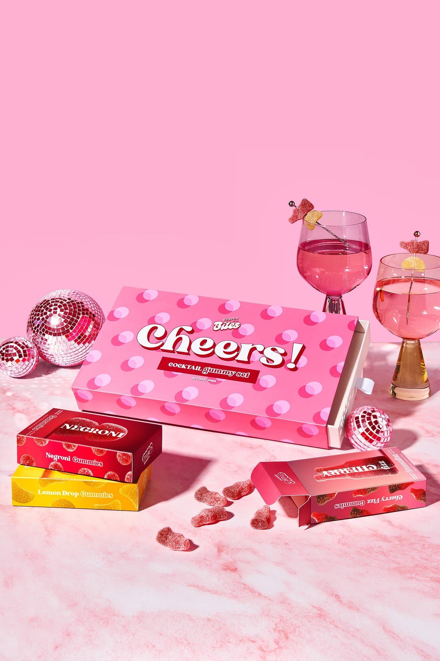 Cheers! Cocktail Flavored Gummy Gift Box, Alcohol-Free