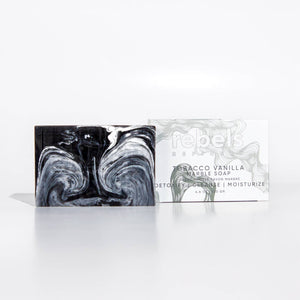 Charcoal Marble Soap - Tobacco-Vanilla Scented
