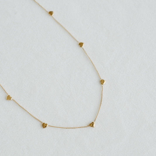 Golden Heartline Necklace