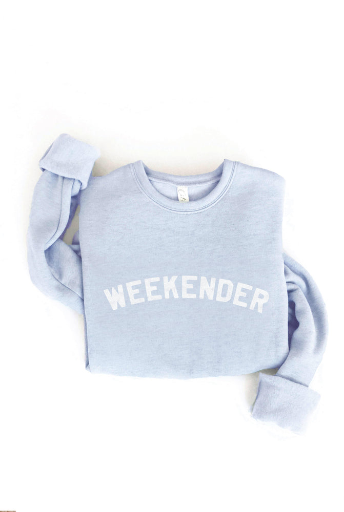 WEEKENDER Graphic Sweatshirt: HEATHER DUST