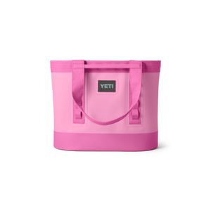 
                
                    Load image into Gallery viewer, YETI 35 Camino 35 carryall bag in exclusive power pink take it to the grocery store or beach the gym everywhere waterproof inner a pockets wash it out, strong handles over the shoulder or carry by hand.￼
                
            