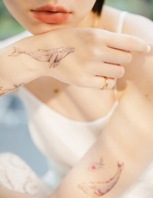 Whales Temporary Tattoos Stickers