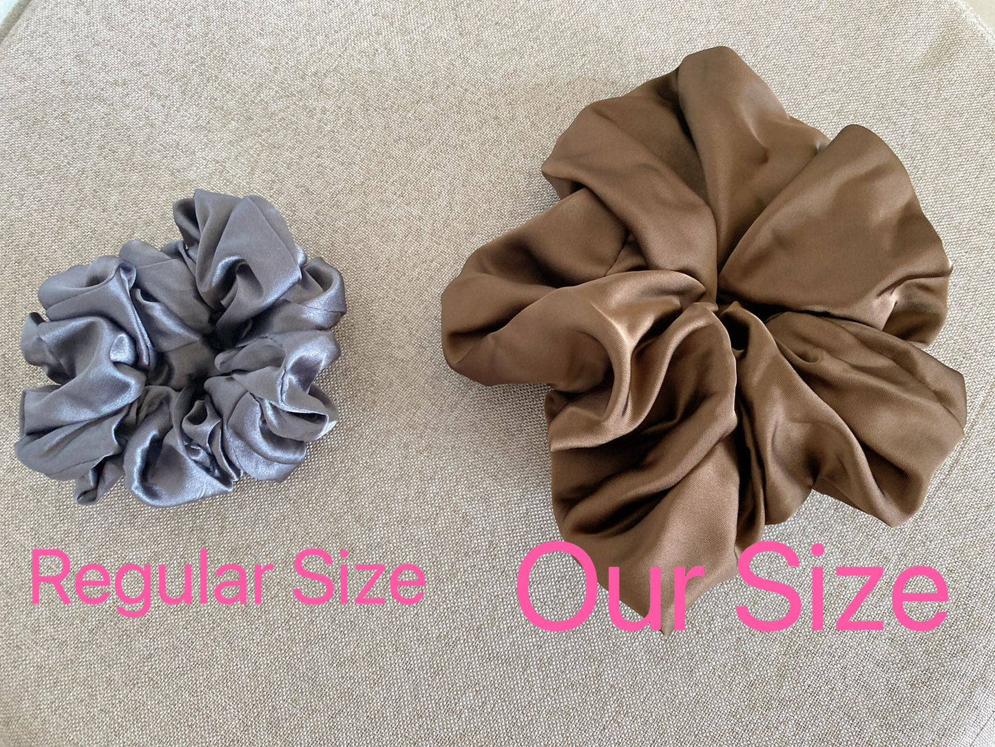 Oversized Satin Scrunchie - Soft Silk Hair Tie for Women