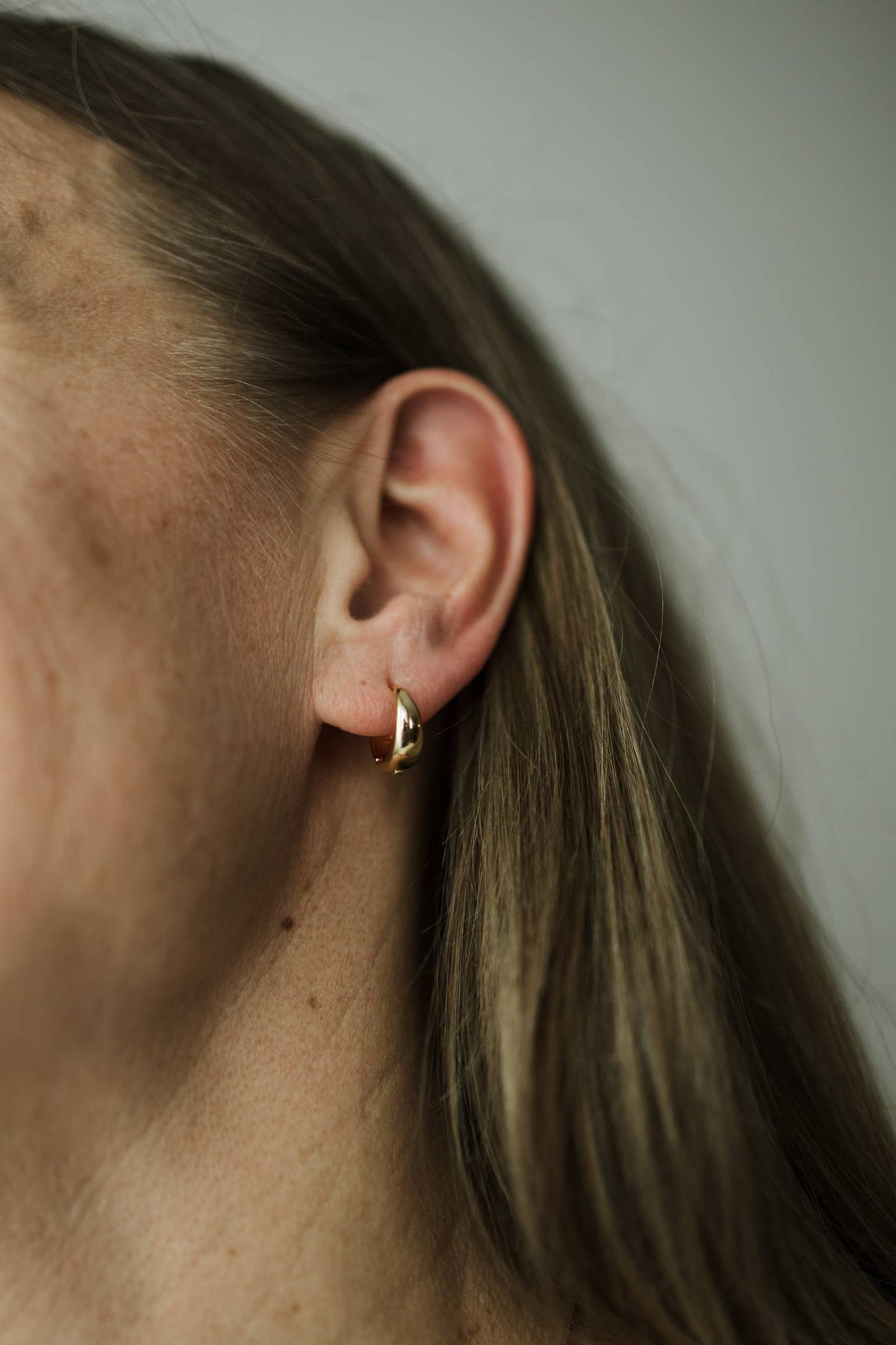 Teardrop Huggie Hoop Earrings