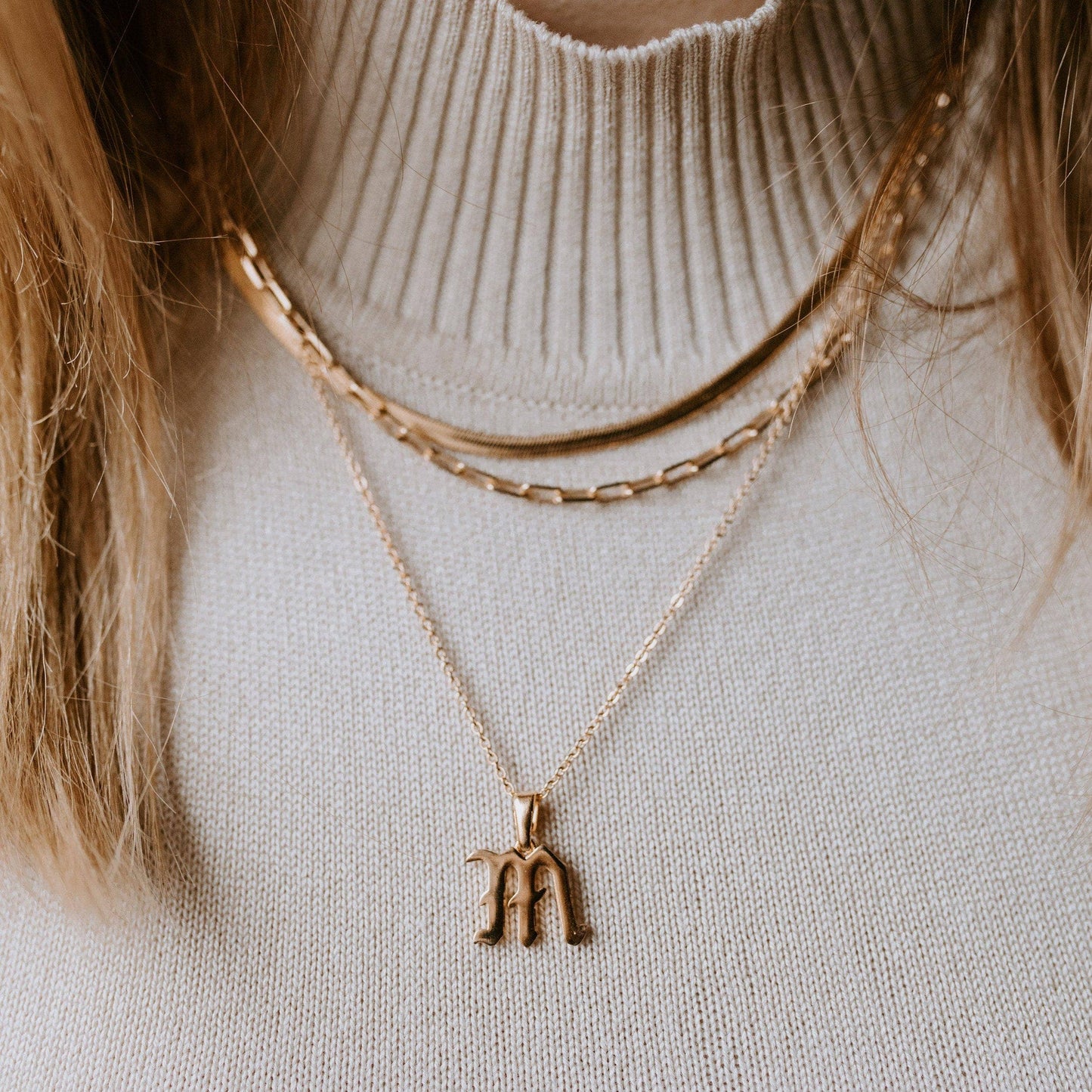 Petite Paperclip Necklace - Gold