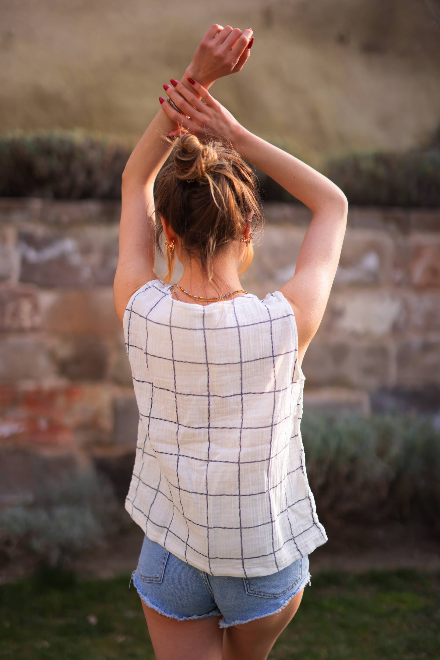 Black Muslin Sleeveless Crop Tank Top