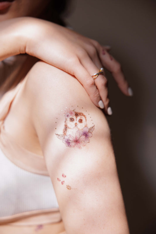 Owl Temporary Tattoos Stickers