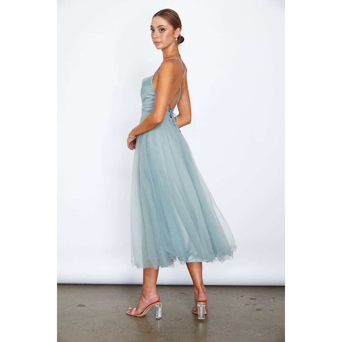 Sage Tulle Ballerina MIDI Dress