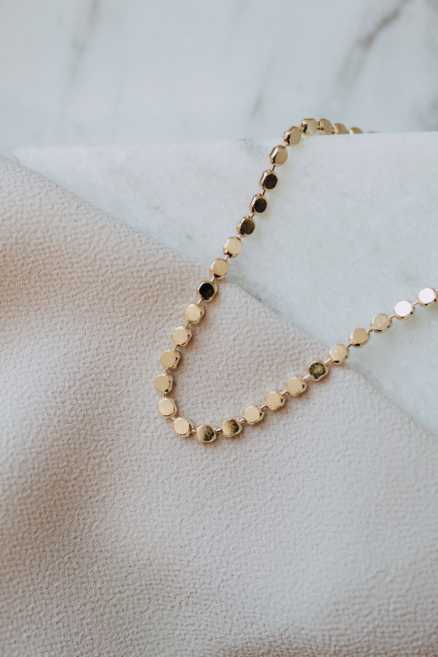 Confetti Disc Bracelet 18k Gold Filled Dainty Chain